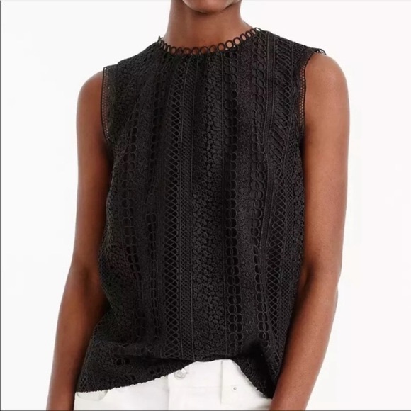 J. Crew Tops - J. Crew Mixed Lace Top